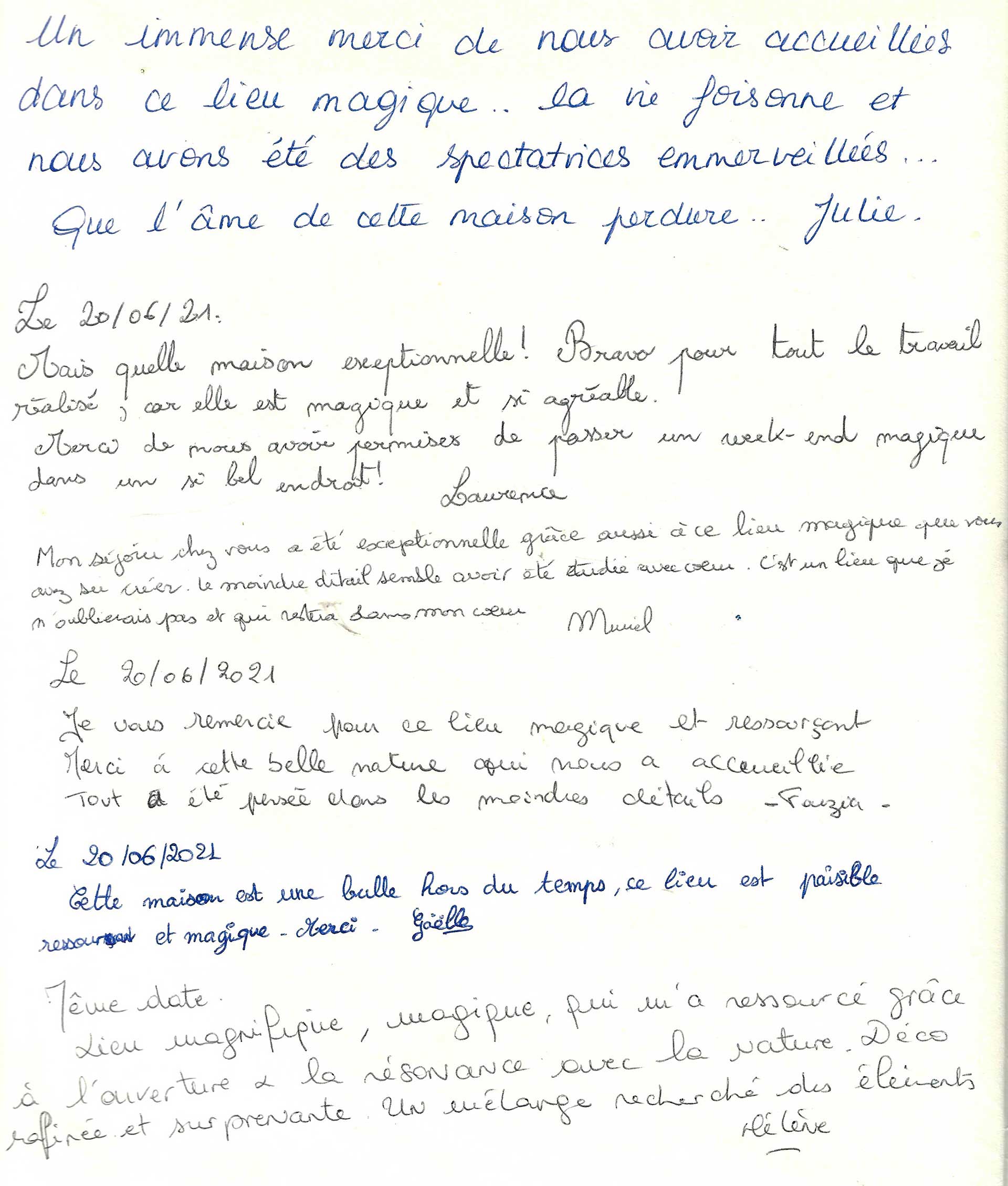 Guestbook image gite ariege