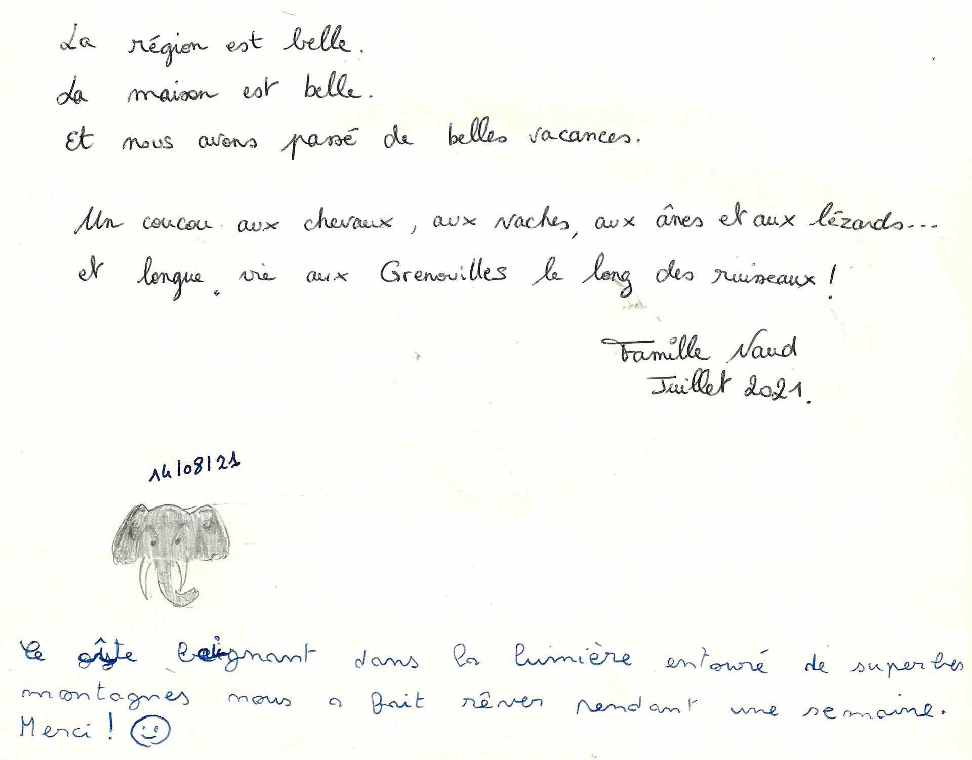 Guestbook image gite ariege