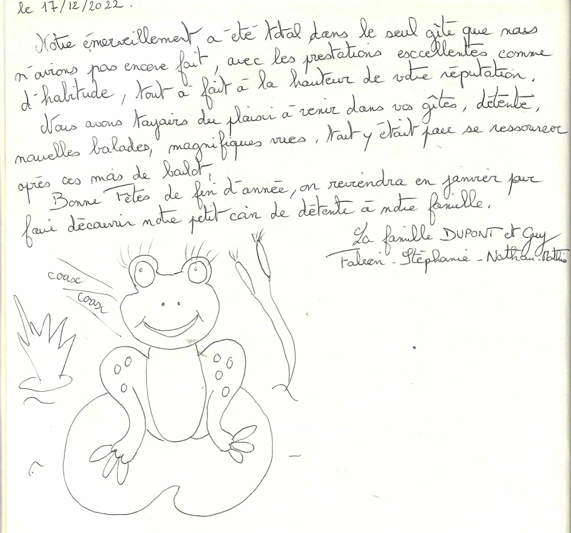 Guestbook image gite ariege